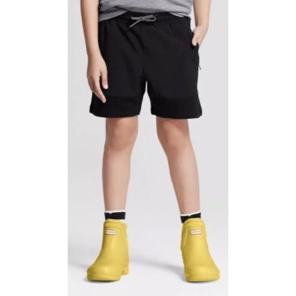 Hunter for Target Boys' Athletic Pull On Shorts Black Elastic Drawstring L 12/14